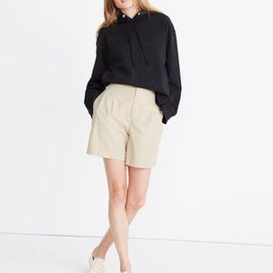 Madewell poplin long pleated shorts size 2